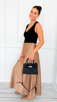Isabella Italian Skirt- Coco-170 Bottoms-SEE YOU IN ROME-Coastal Bloom Boutique, find the trendiest versions of the popular styles and looks Located in Indialantic, FL