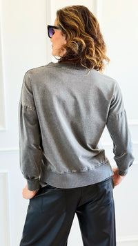 Fashion Feline Italian Sweatshirt-140 Sweaters-AZUL MONACO-Coastal Bloom Boutique, find the trendiest versions of the popular styles and looks Located in Indialantic, FL