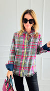 PRE ORDER Cape Cod Flannel Top-110 Long Sleeve Tops-Dizzy Lizzie-Coastal Bloom Boutique, find the trendiest versions of the popular styles and looks Located in Indialantic, FL