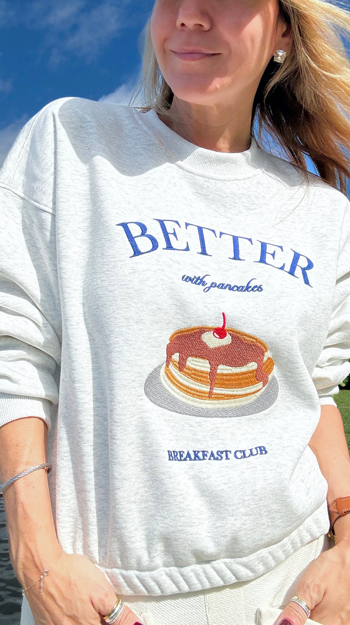 Breakfast Club Crewneck Sweatshirt-110 Long Sleeve Tops-Gilli-Coastal Bloom Boutique, find the trendiest versions of the popular styles and looks Located in Indialantic, FL