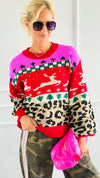 Holiday Patchwork Knit Sweater-140 Sweaters-Anniewear-Coastal Bloom Boutique, find the trendiest versions of the popular styles and looks Located in Indialantic, FL
