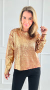 Golden Hour Side Button Top - Red-130 Long sleeve top-SO ME-Coastal Bloom Boutique, find the trendiest versions of the popular styles and looks Located in Indialantic, FL