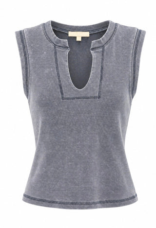 Quiet Contour Top - Ash Blue