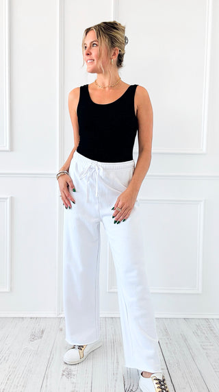 Eileen Cozy Lounge Pant - White-100 Pants-Mono B-Coastal Bloom Boutique, find the trendiest versions of the popular styles and looks Located in Indialantic, FL
