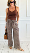 Plaid Blossom Italian Pants-100 Pants-TATTOO Z-Coastal Bloom Boutique, find the trendiest versions of the popular styles and looks Located in Indialantic, FL