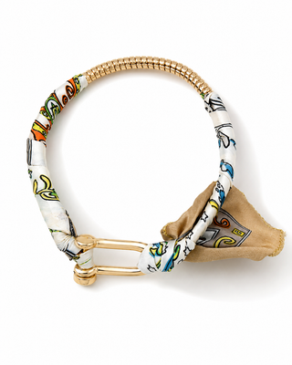 Horseshoe Scarf Bracelet - Olive