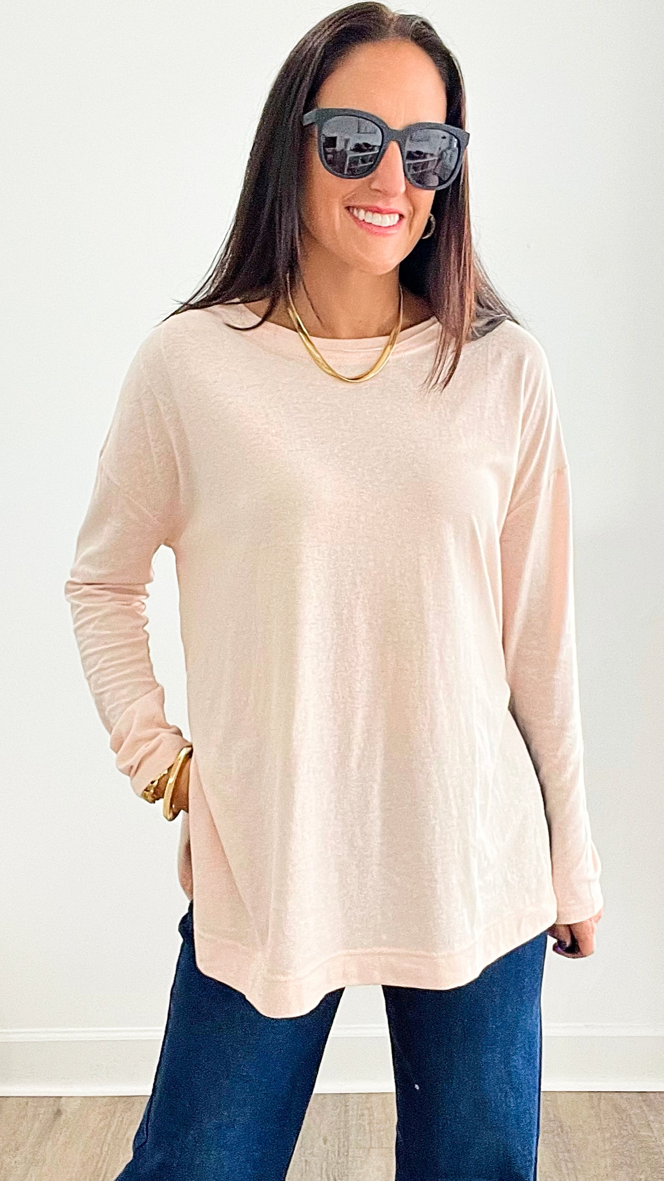Just Like A Dream Long Sleeve Shirt-130 Long Sleeve Tops-HYFVE-Coastal Bloom Boutique, find the trendiest versions of the popular styles and looks Located in Indialantic, FL