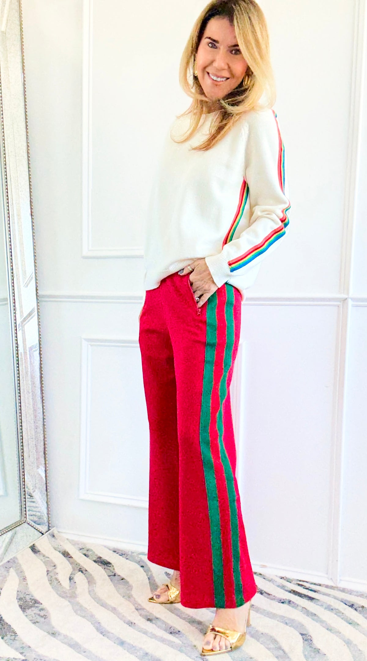 Jet Set Dreams Pants - Red-170 Bottoms/Shorts-JODIFL-Coastal Bloom Boutique, find the trendiest versions of the popular styles and looks Located in Indialantic, FL