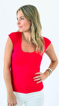 Effortless Scoop Neck Tank Top - Ruby-100 Sleeveless Tops-Zenana-Coastal Bloom Boutique, find the trendiest versions of the popular styles and looks Located in Indialantic, FL