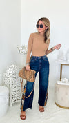Wild Jungle Embroidered Jeans-190 Denim-AV Denim - Driftwood-Coastal Bloom Boutique, find the trendiest versions of the popular styles and looks Located in Indialantic, FL