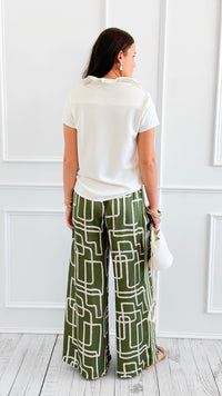 Abstract Graphic Italian Pant-100 Pants-JOY & LOVE-Coastal Bloom Boutique, find the trendiest versions of the popular styles and looks Located in Indialantic, FL