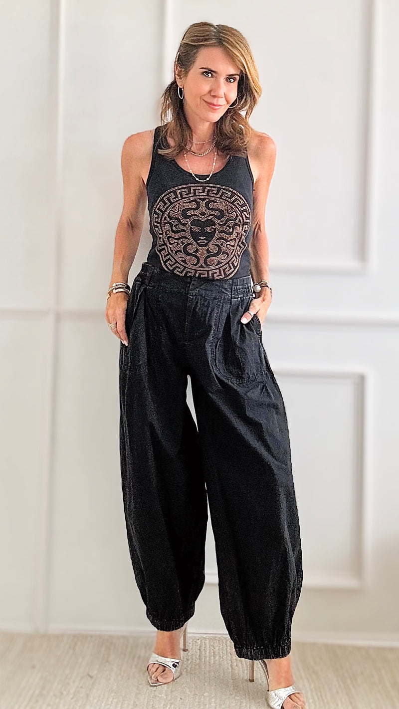 Mineral Washed Jogger Pants - Black-180 Joggers-EESOME-Coastal Bloom Boutique, find the trendiest versions of the popular styles and looks Located in Indialantic, FL