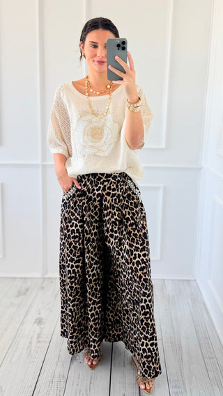 Blooming Beauty Lace Sleeve Italian Top
