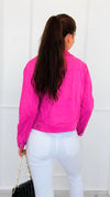 Punchline Snap Front Jacket-160 Jackets-ROUSSEAU-Coastal Bloom Boutique, find the trendiest versions of the popular styles and looks Located in Indialantic, FL