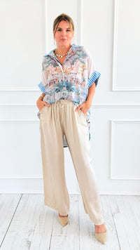 Chic & Relaxed Italian Pant- Beige-100 Pants-PROFITER-Coastal Bloom Boutique, find the trendiest versions of the popular styles and looks Located in Indialantic, FL