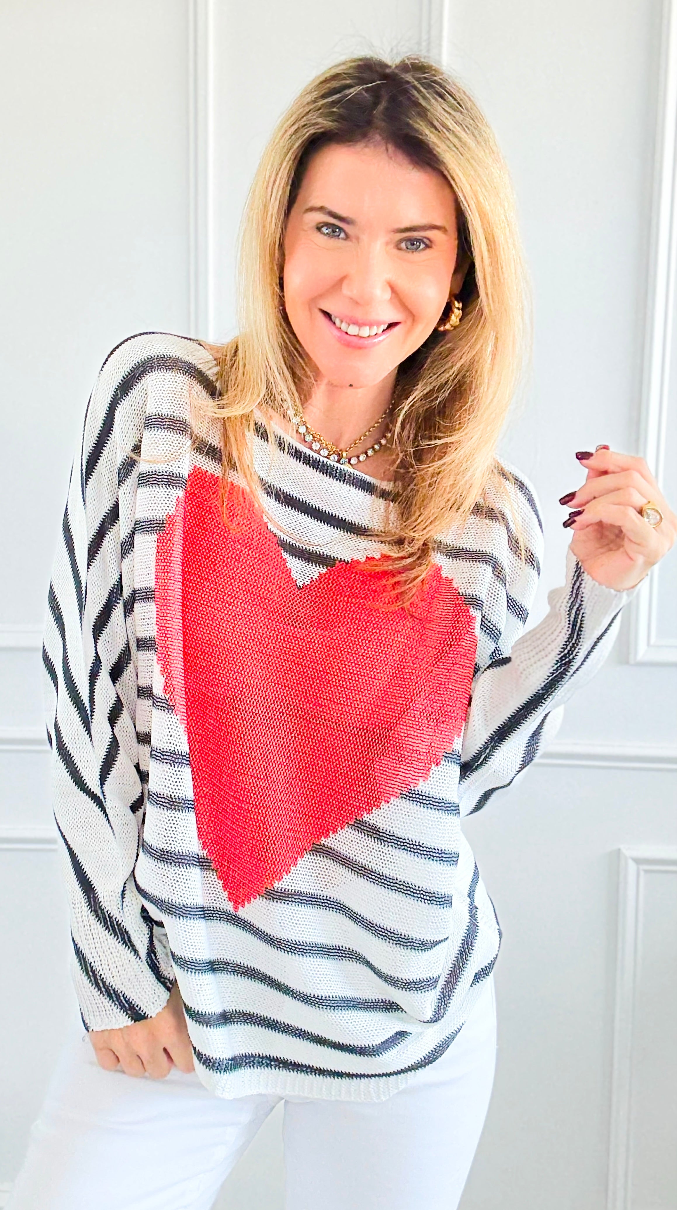 Love Loud Stripe Italian St Tropez Knit