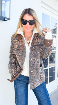 Wild Instinct Corduroy Collar Utility Jacket-160 Jackets-she + sky-Coastal Bloom Boutique, find the trendiest versions of the popular styles and looks Located in Indialantic, FL