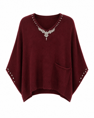 Crown Jewel Italian Knit Top- Wine