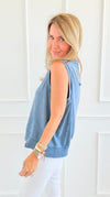 Faded Pulse Sleeveless Sweatshirt-100 Sleeveless Tops-RAE MODE-Coastal Bloom Boutique, find the trendiest versions of the popular styles and looks Located in Indialantic, FL