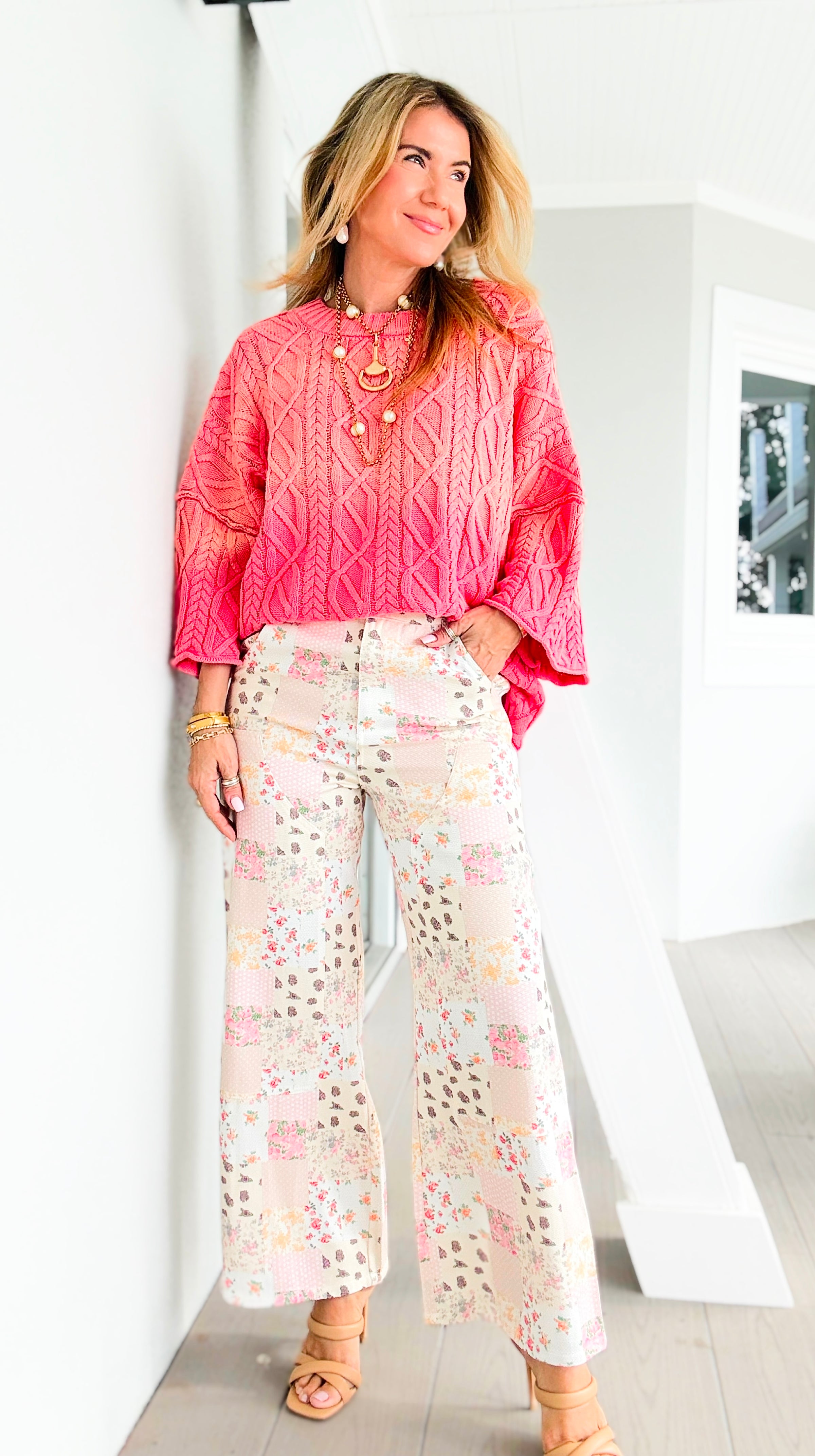 Meadow Patchwork Daydream Wide Leg Pants