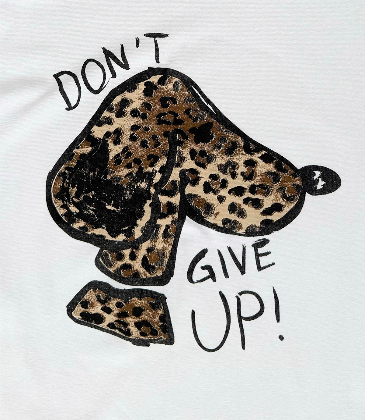 "Don't Give Up" Casual Italian Tee-110 short Sleeve Top-Mitica & Co-Coastal Bloom Boutique, find the trendiest versions of the popular styles and looks Located in Indialantic, FL