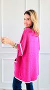 Cloud Comfort Cardigan - Fuchsia-160 Jackets-NYW-Coastal Bloom Boutique, find the trendiest versions of the popular styles and looks Located in Indialantic, FL