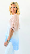 Ombre Stars & Sequin Italian Shirt-130 Long Sleeve Tops-Venti6 Outlet-Coastal Bloom Boutique, find the trendiest versions of the popular styles and looks Located in Indialantic, FL