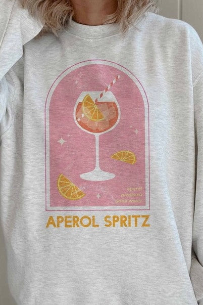 Aperol Spritz Drink Graphic Sweatshirt-120 Graphic-WKNDER-Coastal Bloom Boutique, find the trendiest versions of the popular styles and looks Located in Indialantic, FL