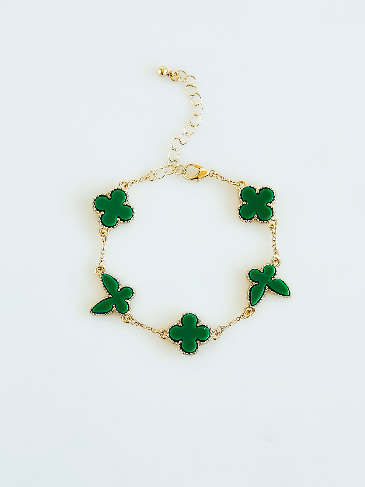 Enchanted Garden Clover Bracelet-230 Jewelry-NYW-Coastal Bloom Boutique, find the trendiest versions of the popular styles and looks Located in Indialantic, FL