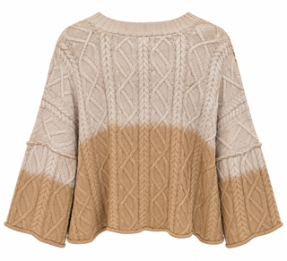 Sunset Layers Cable Knit- Beige