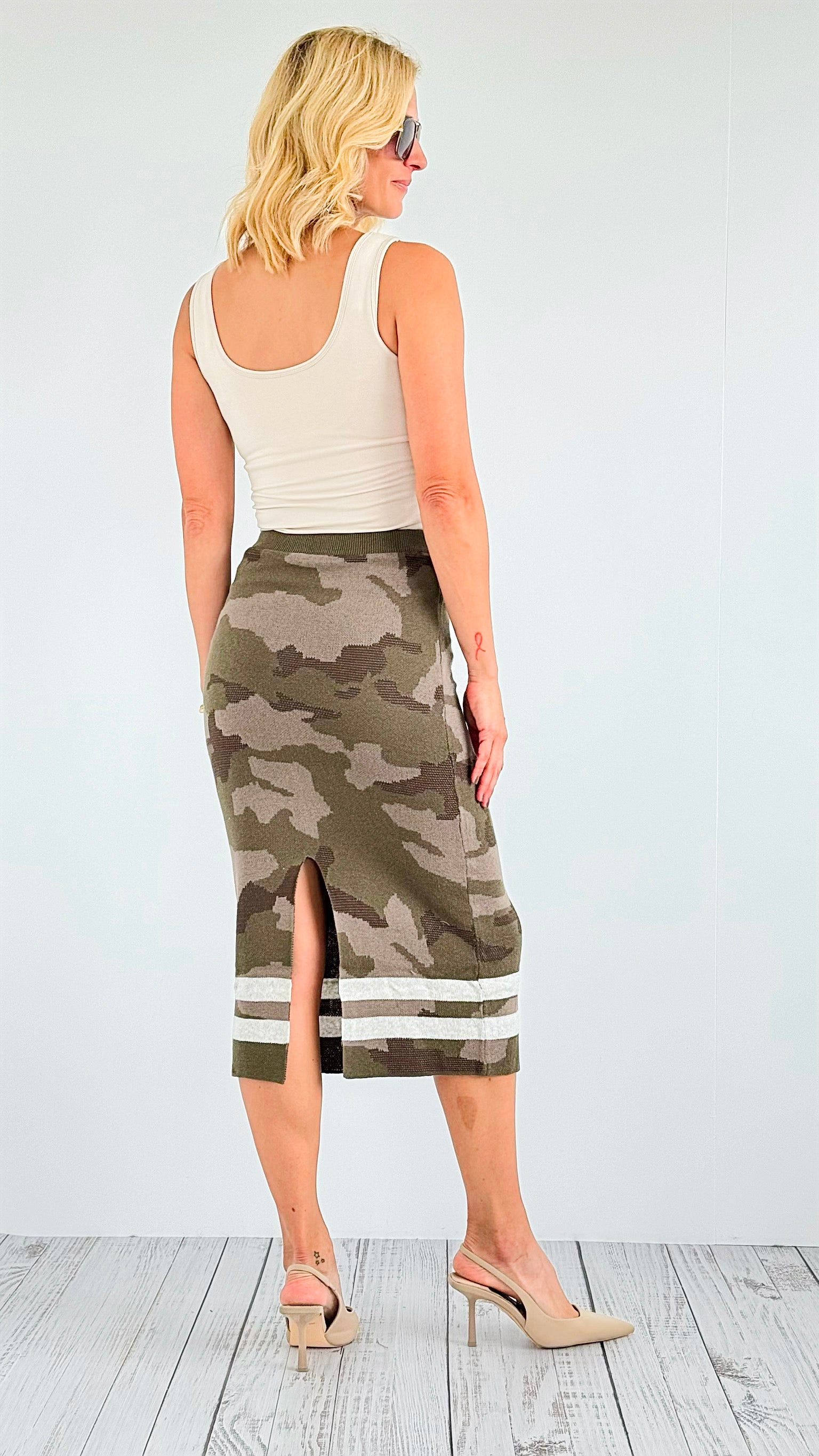 Urban Terrain Midi Skirt-170 Bottoms-mystree-Coastal Bloom Boutique, find the trendiest versions of the popular styles and looks Located in Indialantic, FL