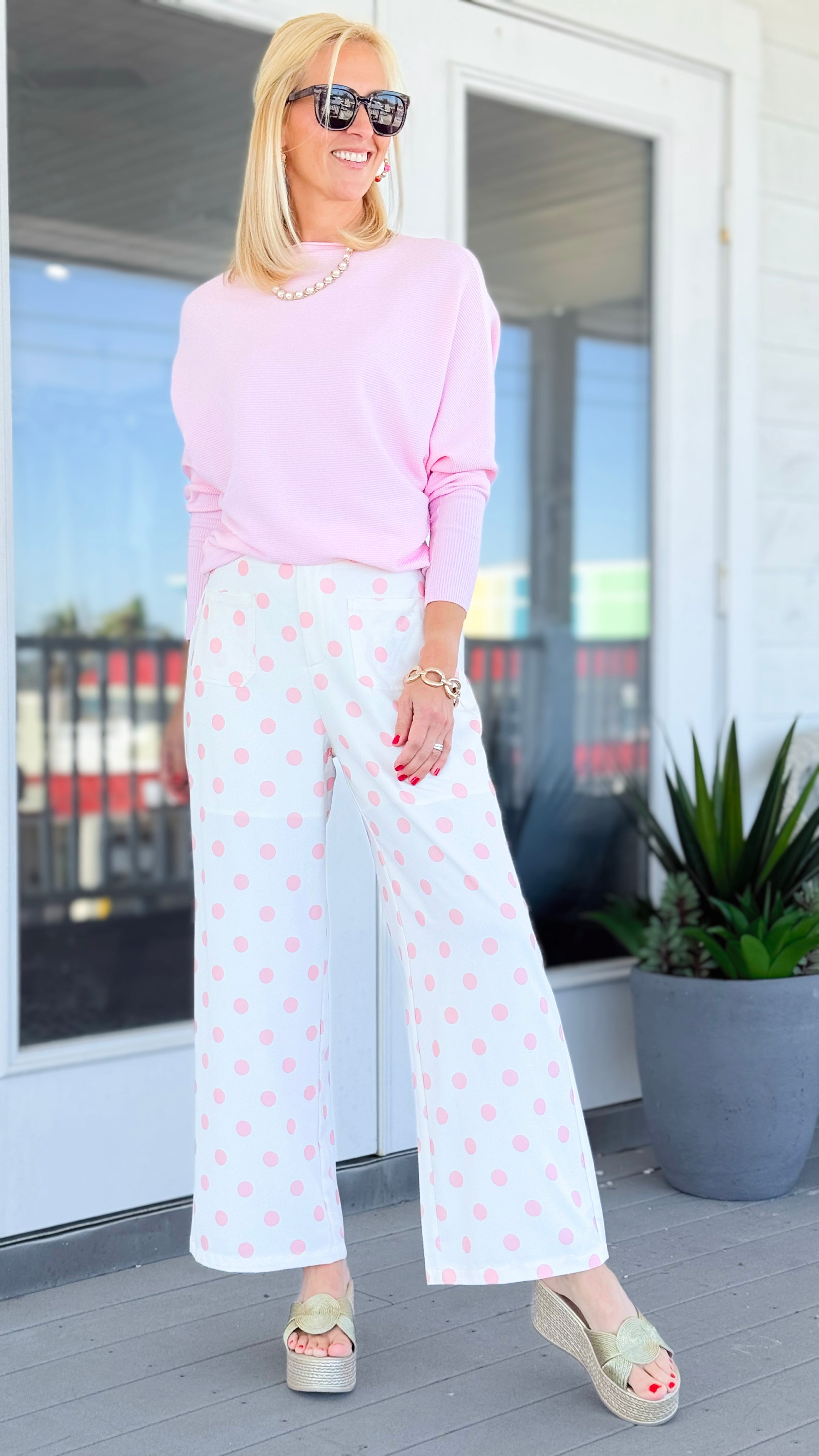 Sugar Rush Dot Wide Leg Pants
