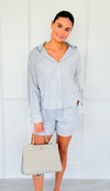 Diamond Spark Striped Lounge Set-210 Loungewear/Sets-Hesperus-Coastal Bloom Boutique, find the trendiest versions of the popular styles and looks Located in Indialantic, FL