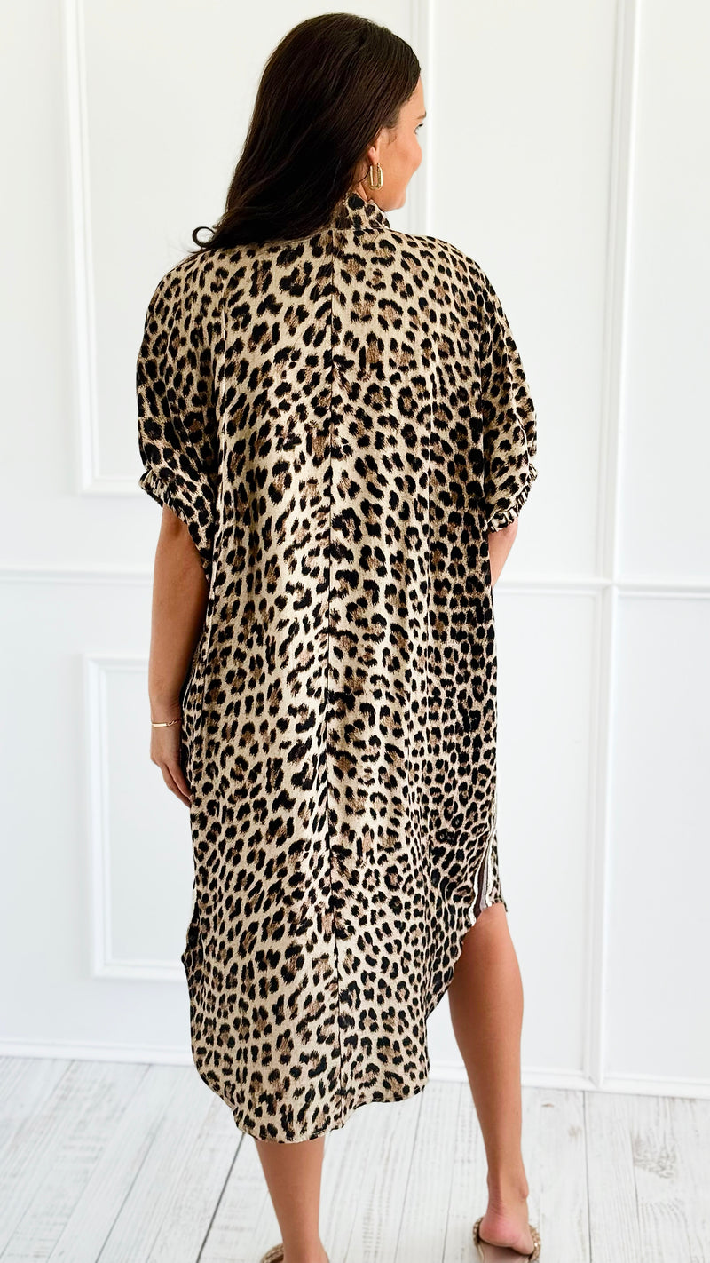 Wild Rhythm Dolman Midi Dress-200 Dresses/Jumpsuits/Rompers-ENTRO-Coastal Bloom Boutique, find the trendiest versions of the popular styles and looks Located in Indialantic, FL