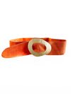 Wide Buckle Leather Suede Belt - Orange-260 Other Accessories-joia-Coastal Bloom Boutique, find the trendiest versions of the popular styles and looks Located in Indialantic, FL