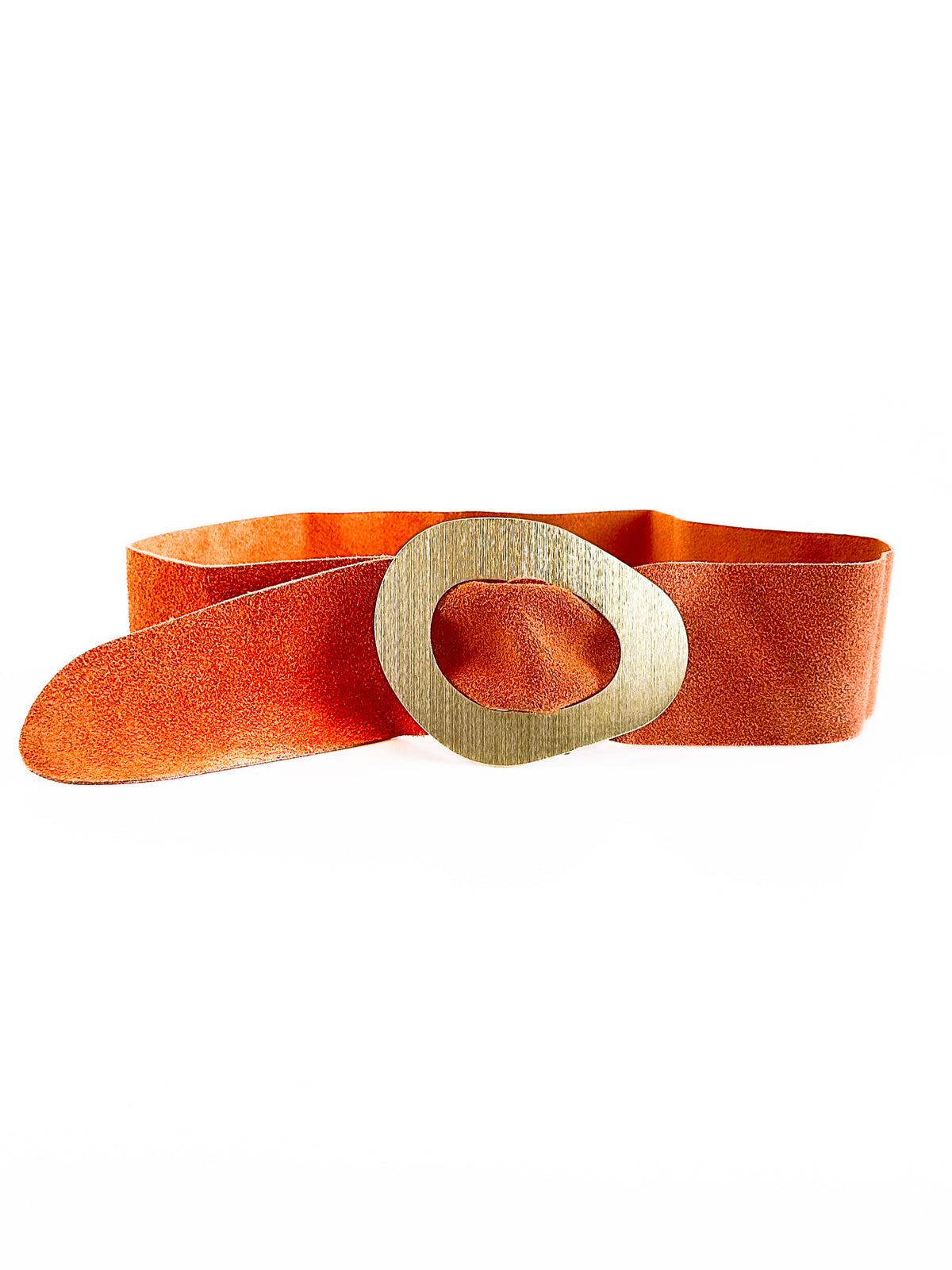 Wide Buckle Leather Suede Belt - Orange-260 Other Accessories-joia-Coastal Bloom Boutique, find the trendiest versions of the popular styles and looks Located in Indialantic, FL