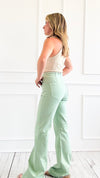 Double Button Flare Pants-190 Denim-Mica Denim-Coastal Bloom Boutique, find the trendiest versions of the popular styles and looks Located in Indialantic, FL