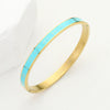 Stainless Steel Timeless Hour Hinged Bracelet - Turquoise-230 Jewelry-NYW/CHASING BANDITS-Coastal Bloom Boutique, find the trendiest versions of the popular styles and looks Located in Indialantic, FL