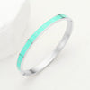 Stainless Steel Timeless Hour Hinged Bracelet - Turquoise-230 Jewelry-NYW/CHASING BANDITS-Coastal Bloom Boutique, find the trendiest versions of the popular styles and looks Located in Indialantic, FL