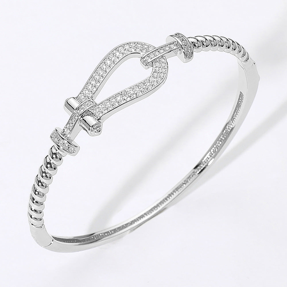Equestrian Luxe Buckle Bracelet-230 Jewelry-NYW-Coastal Bloom Boutique, find the trendiest versions of the popular styles and looks Located in Indialantic, FL