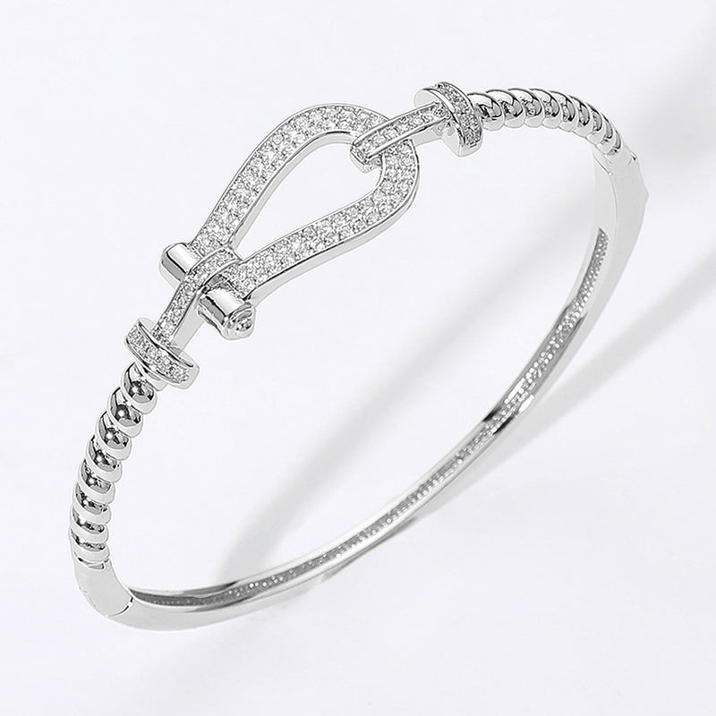Equestrian Luxe Buckle Bracelet-230 Jewelry-NYW-Coastal Bloom Boutique, find the trendiest versions of the popular styles and looks Located in Indialantic, FL
