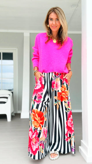 Midnight Bouquet Riviera Italian Pants