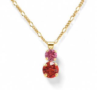 Double Drop Necklace - Fuchsia - Katora