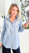 Whispers of Provence Blouse Top-130 Long Sleeve Tops-LA ROS-Coastal Bloom Boutique, find the trendiest versions of the popular styles and looks Located in Indialantic, FL
