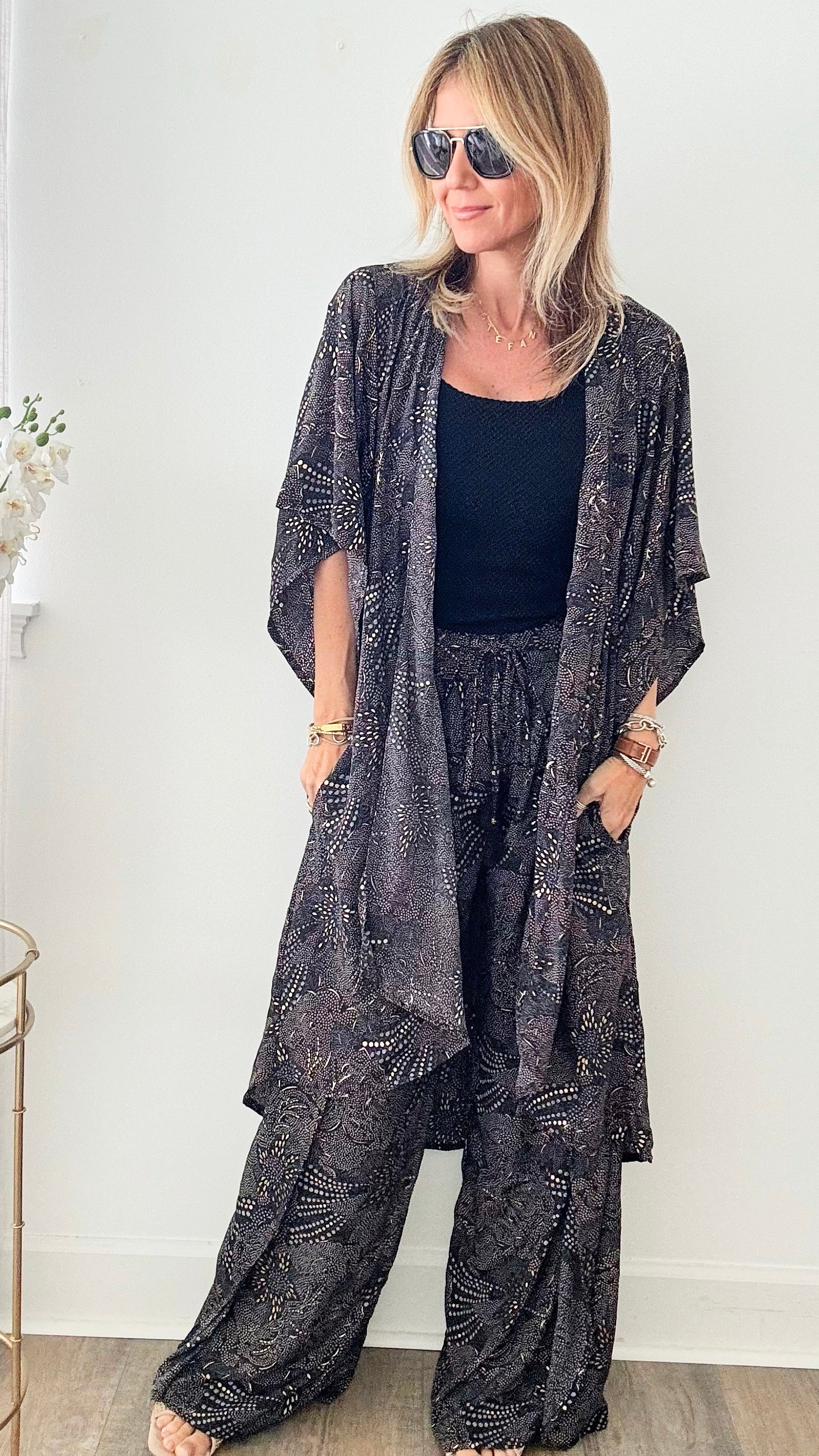 Dripping With Metallic Cardigan-150 Cardigans/Layers-Fashion Fuse-Coastal Bloom Boutique, find the trendiest versions of the popular styles and looks Located in Indialantic, FL