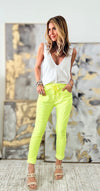 Love Endures Italian Jogger - Neon Yellow-180 Joggers-Germany-Coastal Bloom Boutique, find the trendiest versions of the popular styles and looks Located in Indialantic, FL