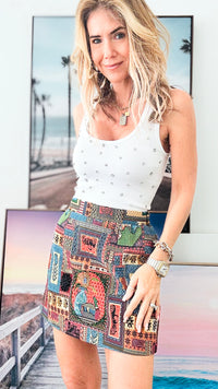 Window Shopping Mini Skirt-170 Bottoms-La' Ros-Coastal Bloom Boutique, find the trendiest versions of the popular styles and looks Located in Indialantic, FL