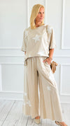 Starlit Comfort Relaxed Set-210 Loungewear/Sets-Blue Velvet-Coastal Bloom Boutique, find the trendiest versions of the popular styles and looks Located in Indialantic, FL