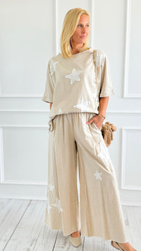 Starlit Comfort Relaxed Set-210 Loungewear/Sets-Blue Velvet-Coastal Bloom Boutique, find the trendiest versions of the popular styles and looks Located in Indialantic, FL