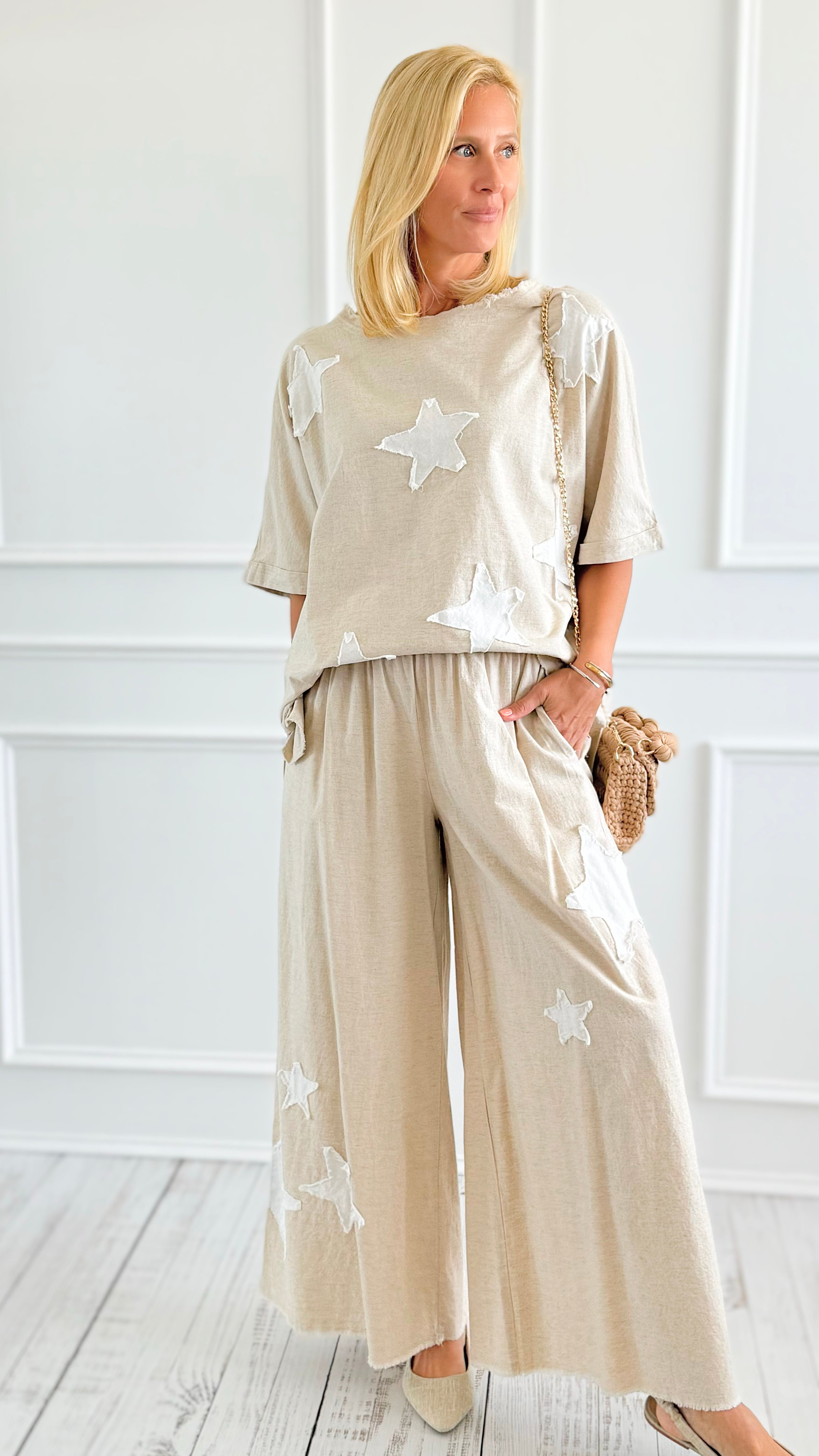Starlit Comfort Relaxed Set-210 Loungewear/Sets-Blue Velvet-Coastal Bloom Boutique, find the trendiest versions of the popular styles and looks Located in Indialantic, FL